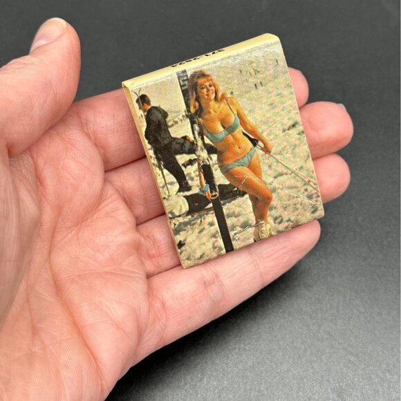 Vintage Matchbook Cover Pinup Girl Bens Adult Book Store Bikini Skier 1960s - Picture 7 of 8